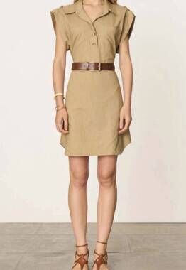 NEW VANESSABRUNO elmina dress in khaki